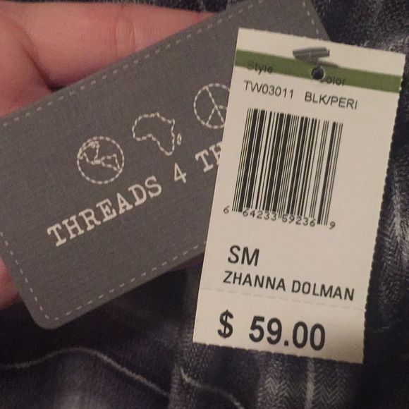 Black and white plaid button down - Picture 2 of 3